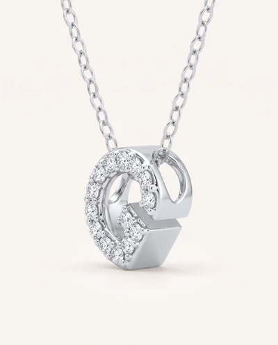 Petite Lab Diamond Initial Necklace – G