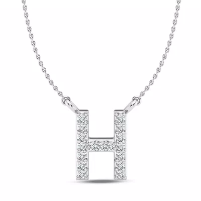 Lab Diamond Initial Necklace – H