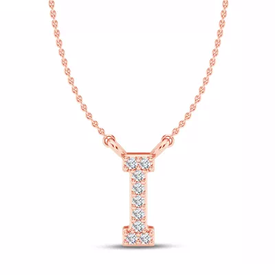Lab Diamond Initial Necklace – I