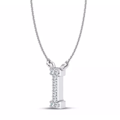 Lab Diamond Initial Necklace – I