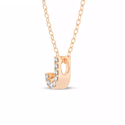 Petite Lab Diamond Initial Necklace – J