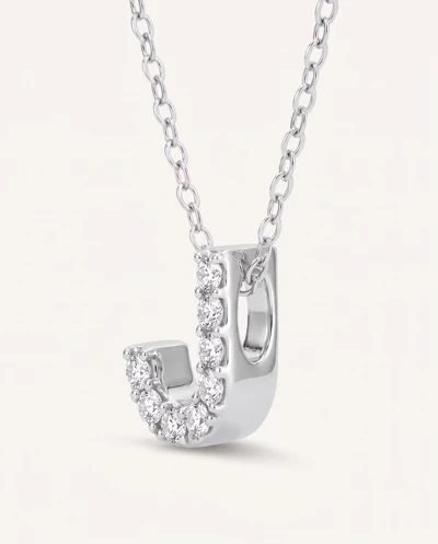 Petite Lab Diamond Initial Necklace – J