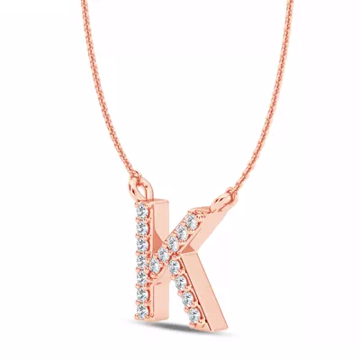 Lab Diamond Initial Necklace – K