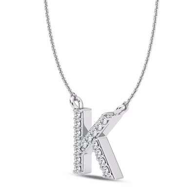 Lab Diamond Initial Necklace – K