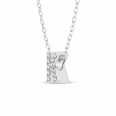 Petite Lab Diamond Initial Necklace – K