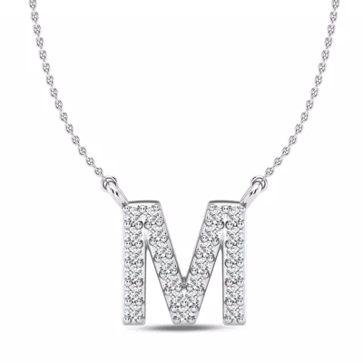 Lab Diamond Initial Necklace – M