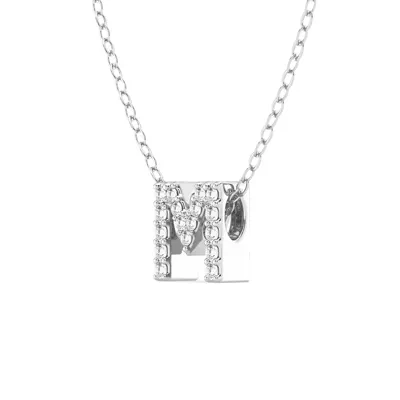 Petite Lab Diamond Initial Necklace – M