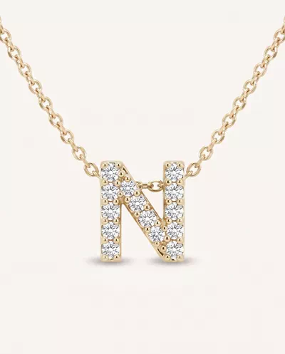 Petite Lab Diamond Initial Necklace – N