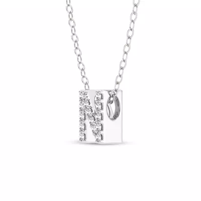 Petite Lab Diamond Initial Necklace – N