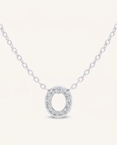 Petite Lab Diamond Initial Necklace – O