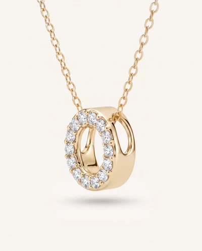 Petite Lab Diamond Initial Necklace – O