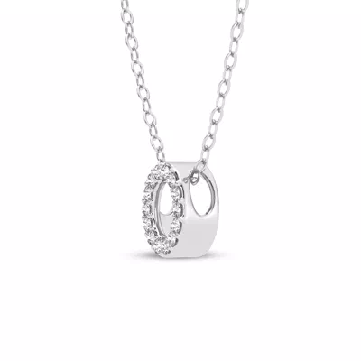 Petite Lab Diamond Initial Necklace – O