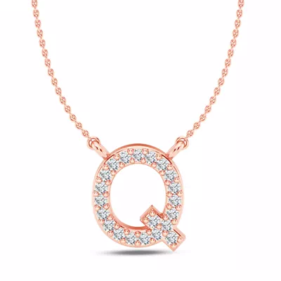 Lab Diamond Initial Necklace – Q