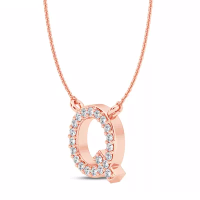 Lab Diamond Initial Necklace – Q