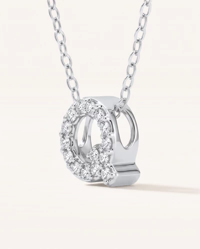 Petite Lab Diamond Initial Necklace – Q