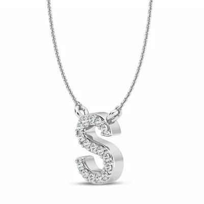 Lab Diamond Initial Necklace – S