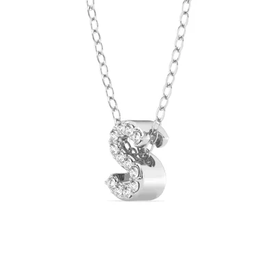 Petite Lab Diamond Initial Necklace – S