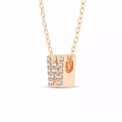 Petite Lab Diamond Initial Necklace – W