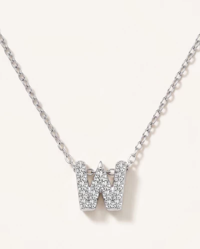 Petite Lab Diamond Initial Necklace – W