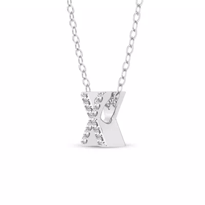 Petite Lab Diamond Initial Necklace – X