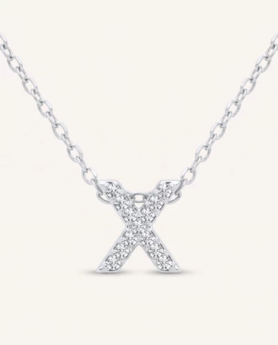 Petite Lab Diamond Initial Necklace – X