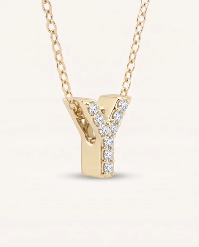 Petite Lab Diamond Initial Necklace – Y