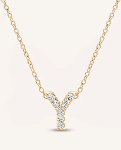Petite Lab Diamond Initial Necklace – Y
