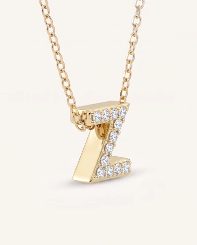 Petite Lab Diamond Initial Necklace – Z