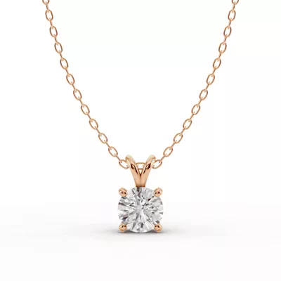 Split Bail Lab Diamond Solitaire Necklace (1.00 ct.)