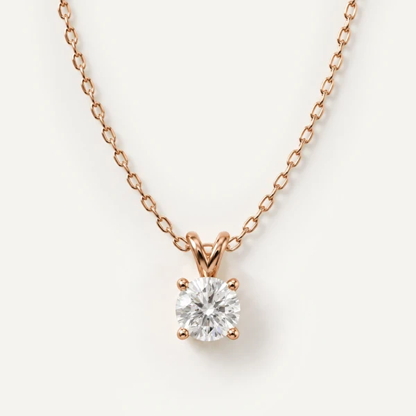 Split Bail Lab Diamond Solitaire Necklace (1.00 ct.)