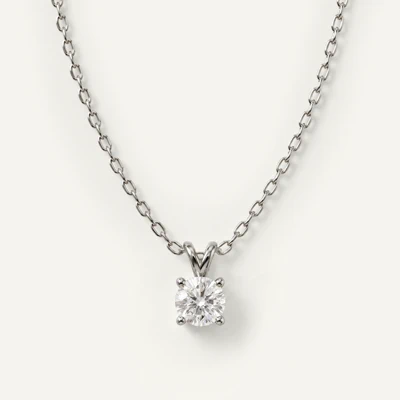 Split Bail Lab Diamond Solitaire Necklace (½ ct.)