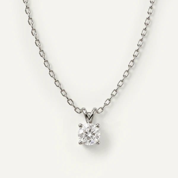 Split Bail Lab Diamond Solitaire Necklace (½ ct.)