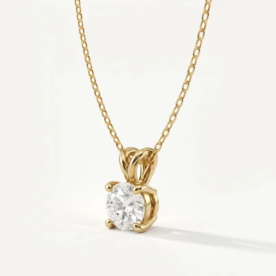 Split Bail Lab Diamond Solitaire Necklace (1.50 ct.)
