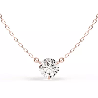 3-Prong Lab Diamond Solitaire Necklace (1 ct.)
