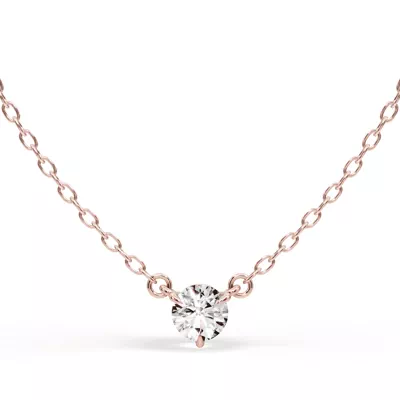 3-Prong Lab Diamond Solitaire Necklace (1/4 ct.)