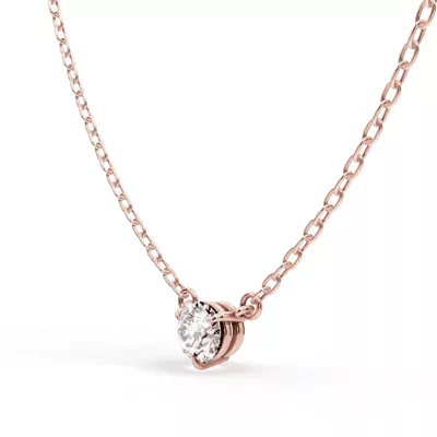 3-Prong Lab Diamond Solitaire Necklace (1/4 ct.)