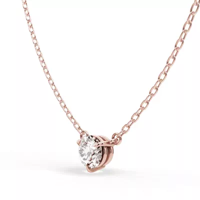3-Prong Lab Diamond Solitaire Necklace (1/2 ct.)