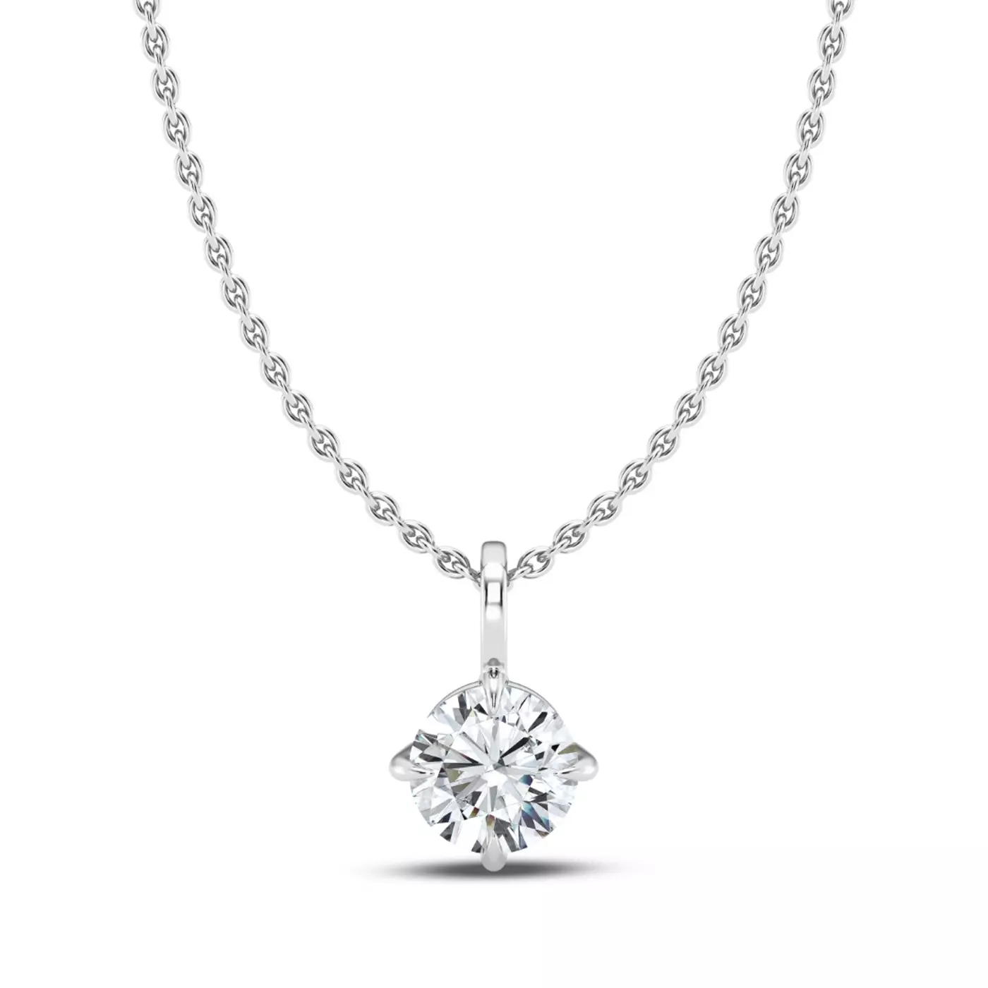 Classic Solitaire 14K White Gold Engagement Ring