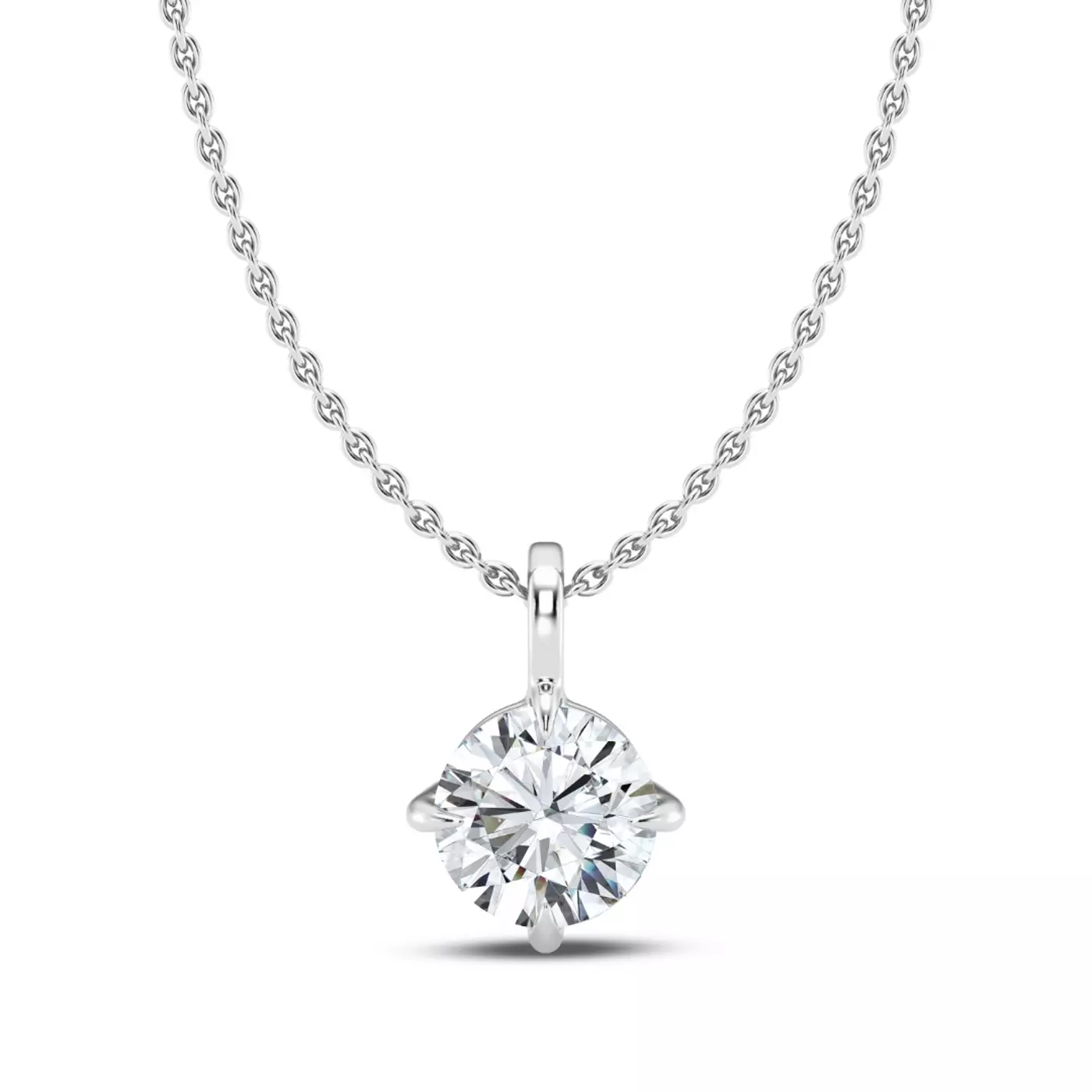 Classic Solitaire 14K White Gold Engagement Ring