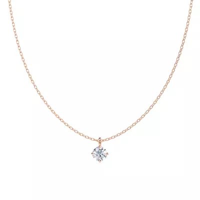Classic Compass Set Round Lab Diamond Solitaire Necklace (7/10 ct. tw.)