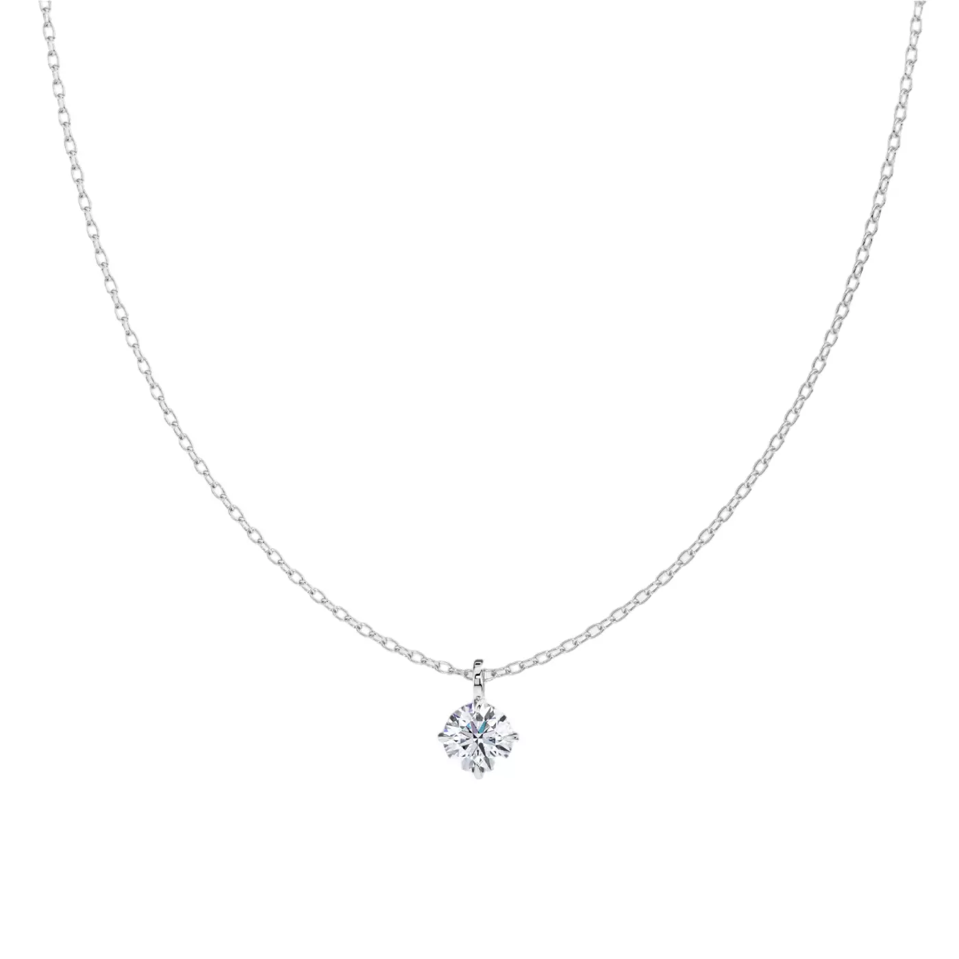 Classic Solitaire 14K White Gold Engagement Ring