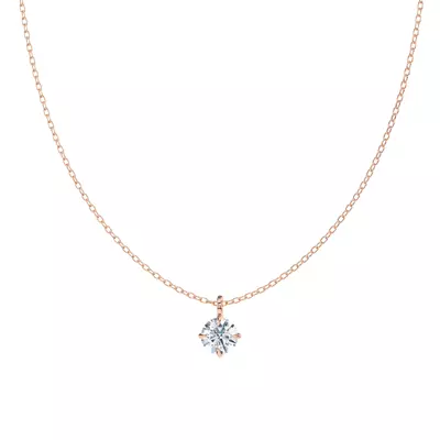 Classic Compass Set Round Lab Diamond Solitaire Necklace (1 ct. tw.)
