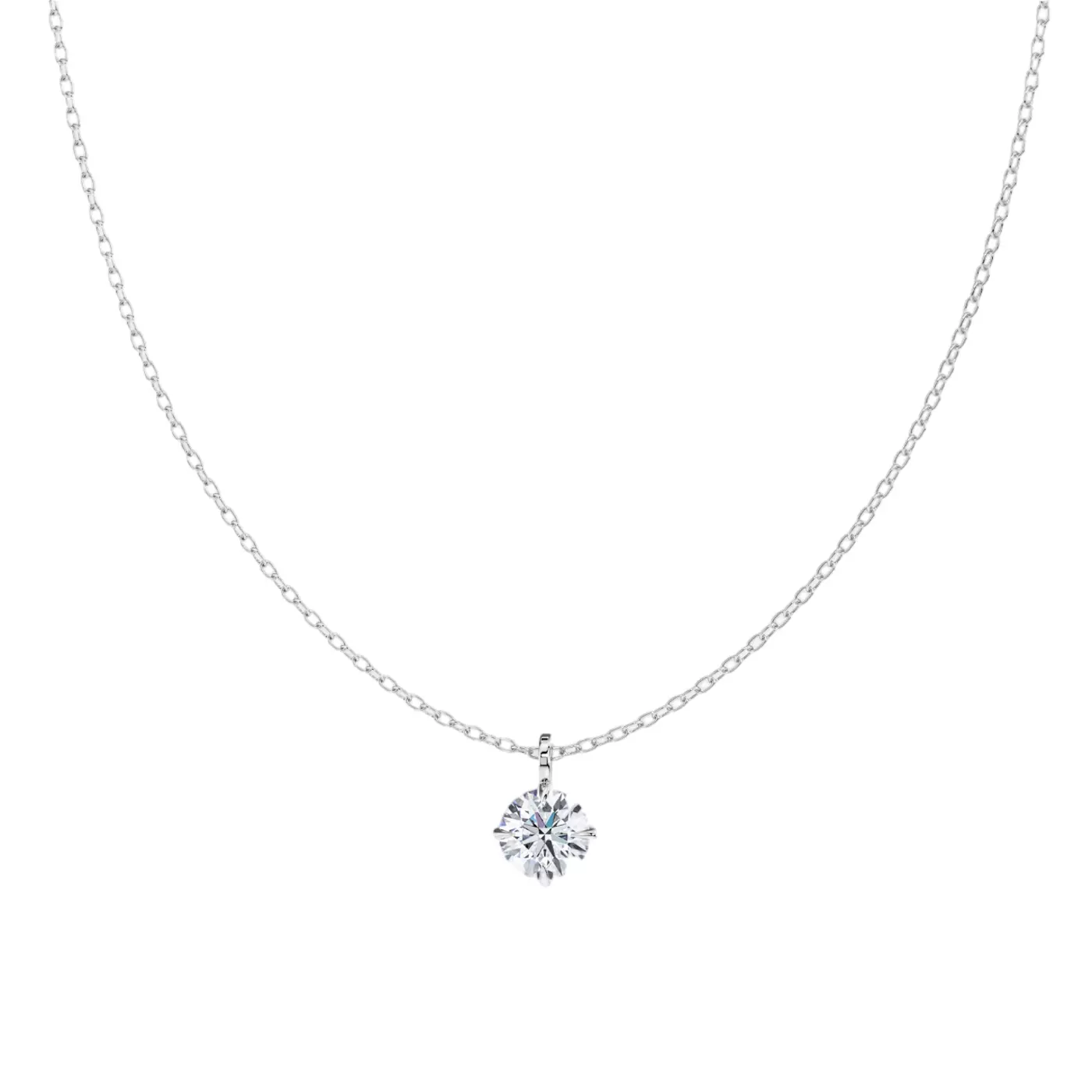 Classic Solitaire 14K White Gold Engagement Ring
