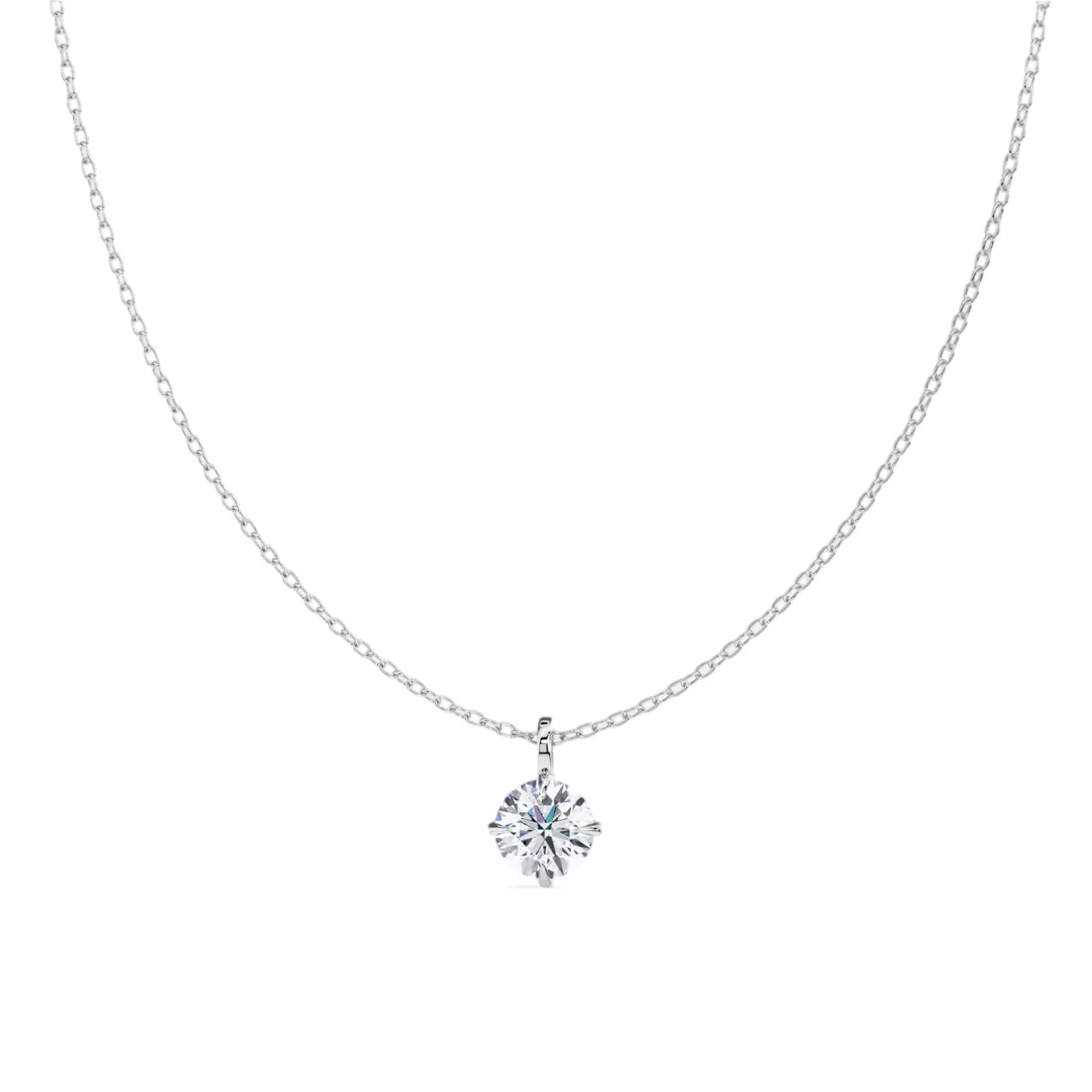 Classic Solitaire 14K White Gold Engagement Ring