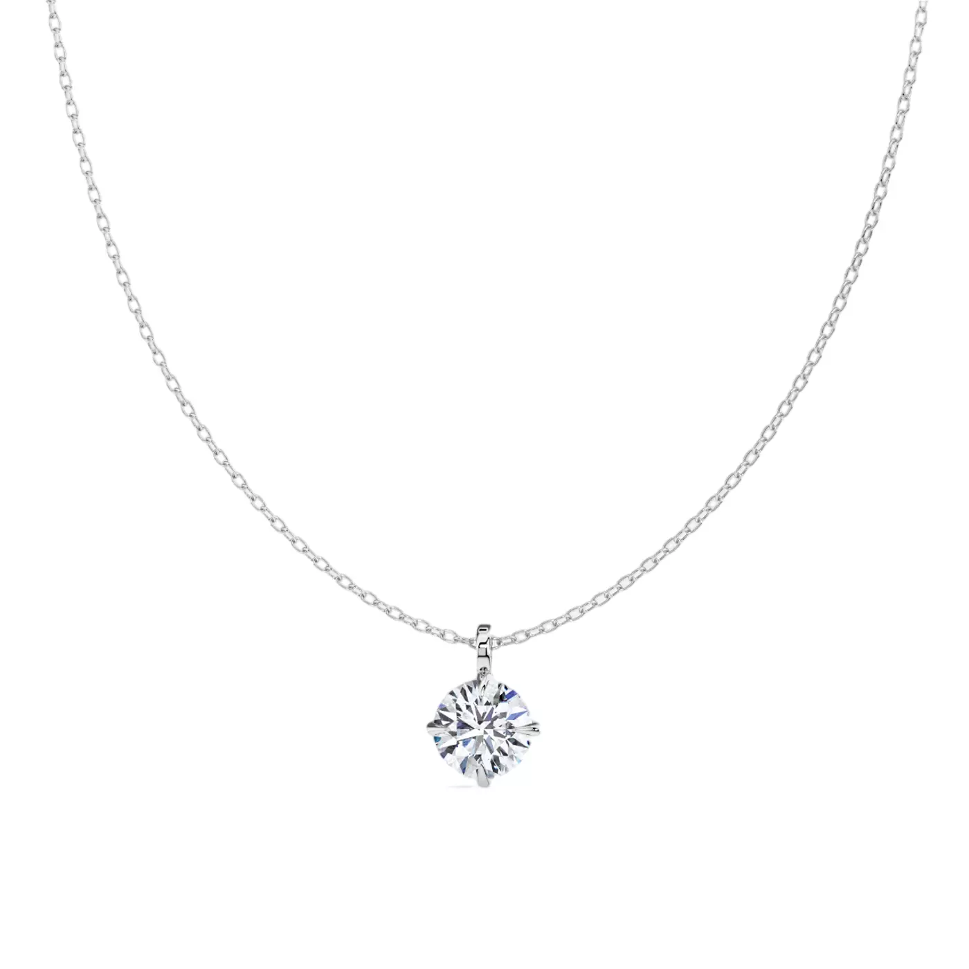 Classic Solitaire 14K White Gold Engagement Ring