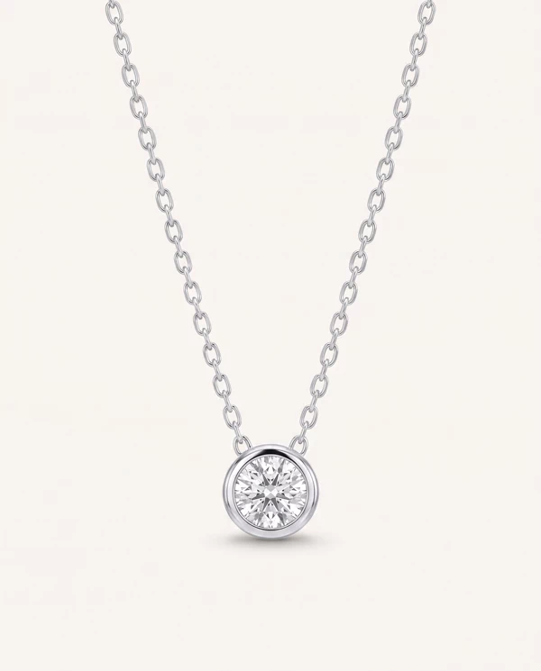 Diamond Necklaces Bezel Lab (0.25 ct.)