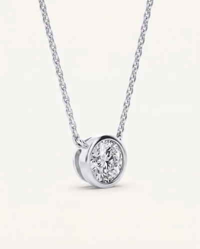 Bezel-Set Lab Diamond Solitaire Necklace (0.50 ct.)