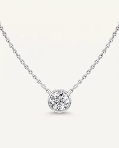 Bezel-Set Lab Diamond Solitaire Necklace (0.50 ct.)