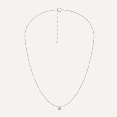 Bezel-Set Lab Diamond Solitaire Necklace (0.50 ct.)