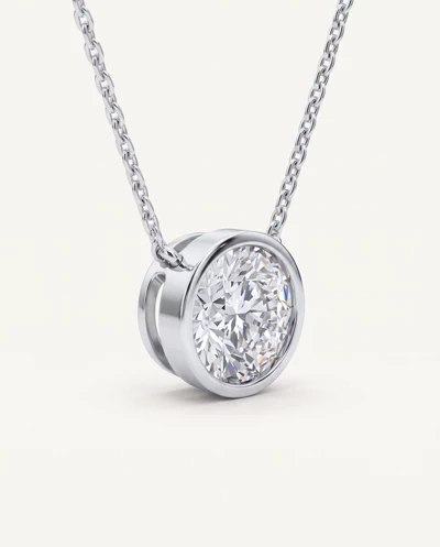 Bezel-Set Lab Diamond Solitaire Necklace (1.00 ct.)